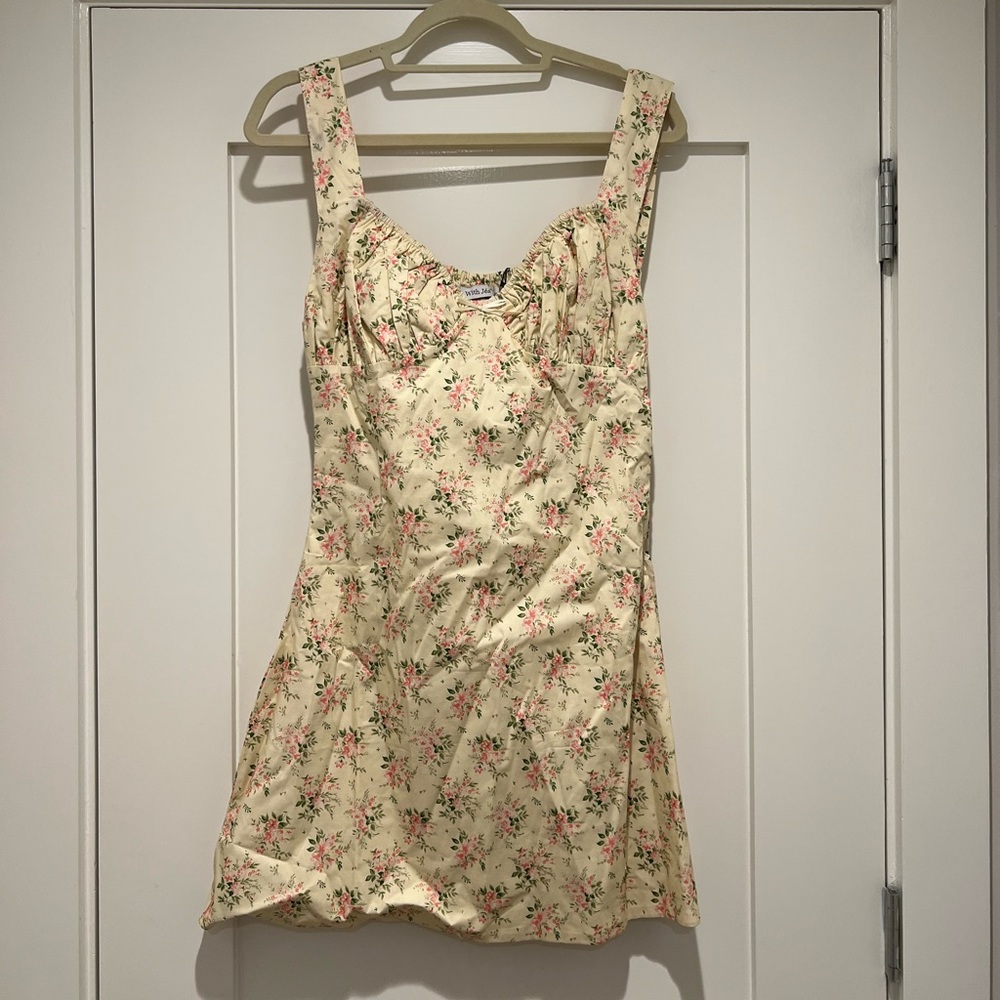 With Jean floral mini dress